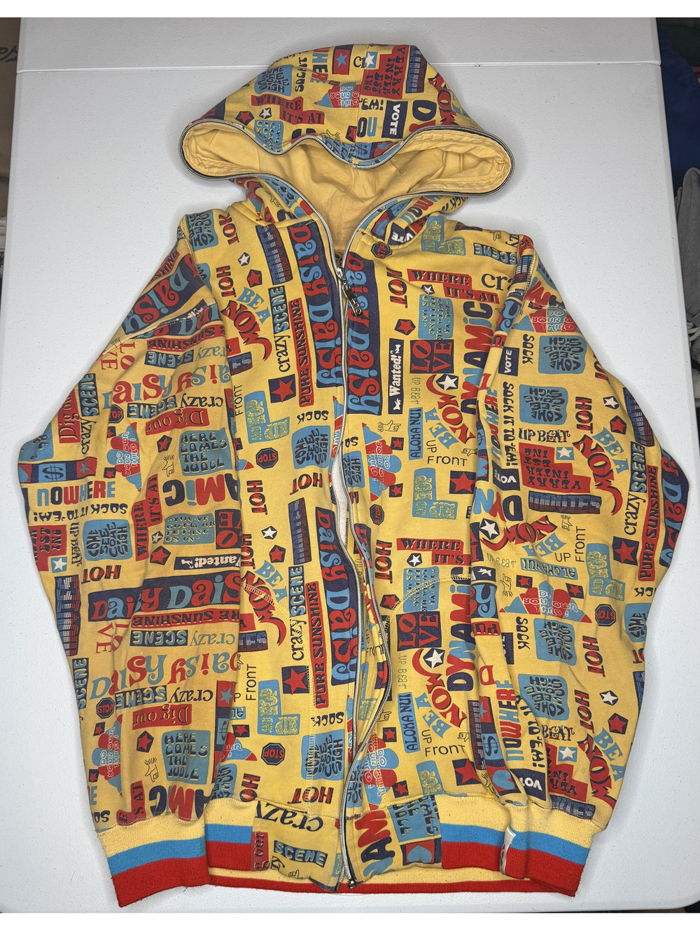 Y2K CLH Full Zip AOP Hoodie *Broken Zip*